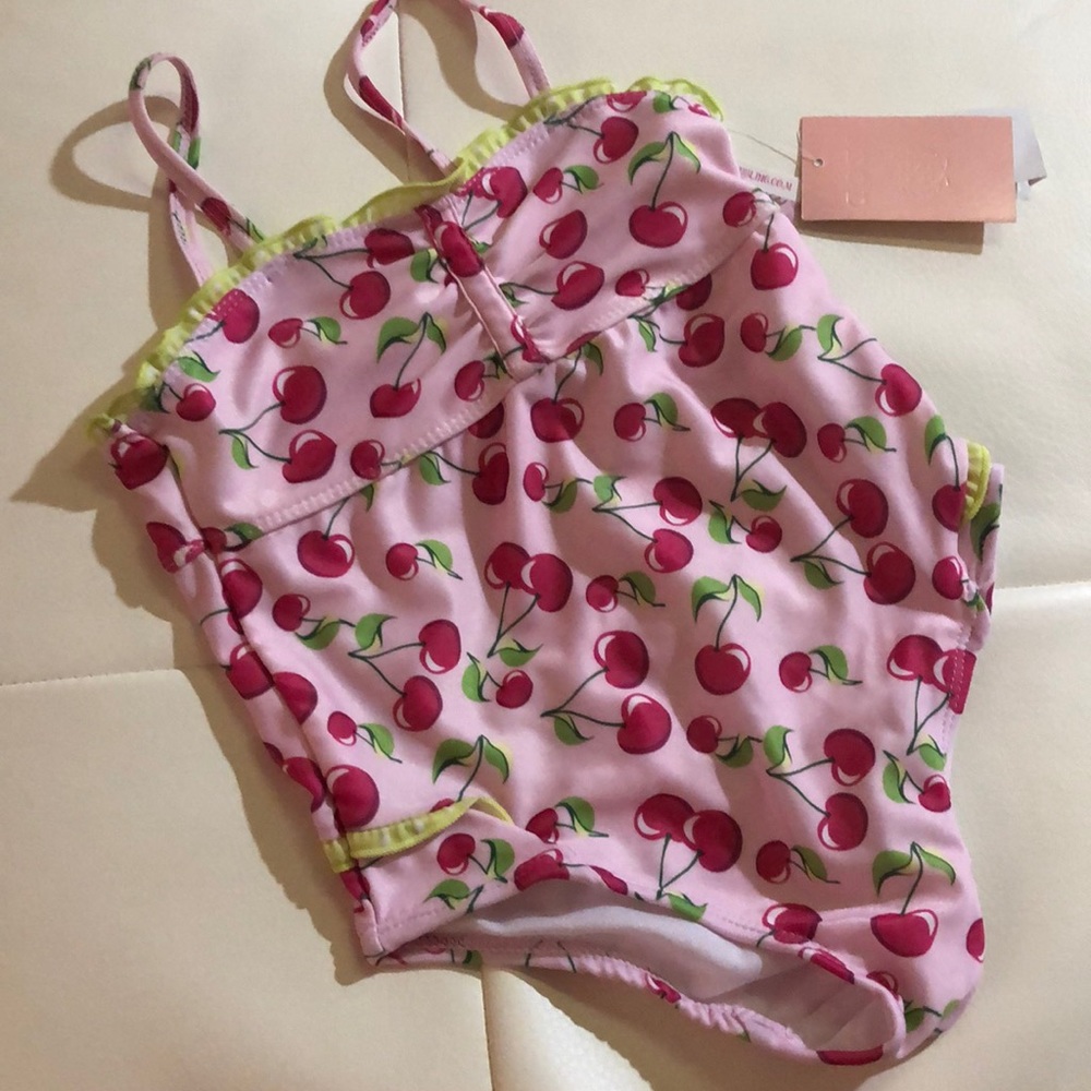Juicy cherry swimsuit one piece ruffle 12m NWT